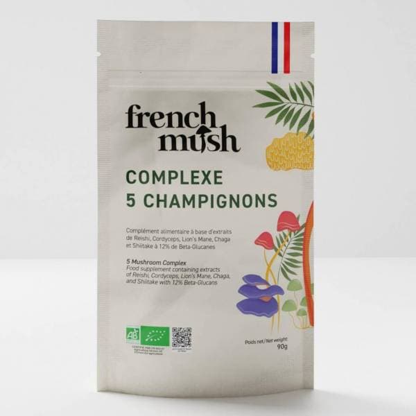 90g poudre Complexe 5 Champignons - Bio